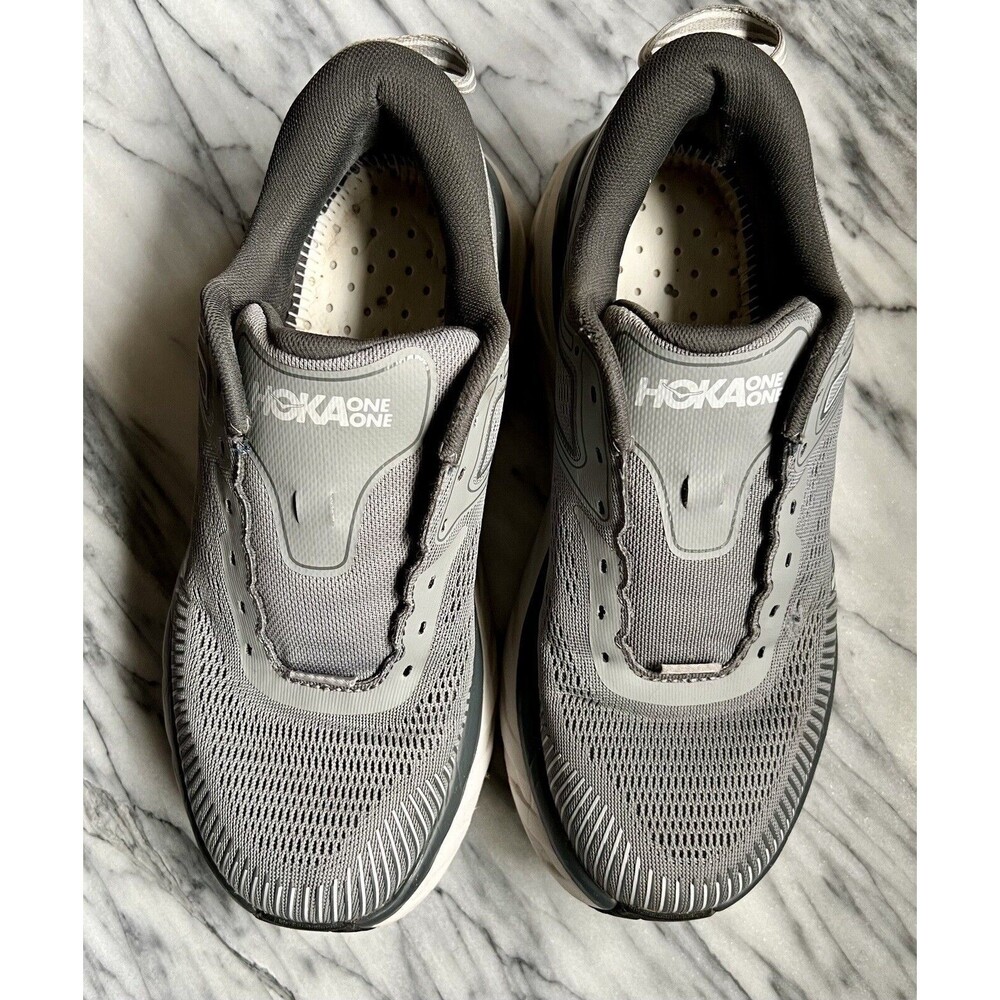 Hoka One One Bondi 7 Running Shoes Mens 8 EE Gray Sneakers No insoles No Laces